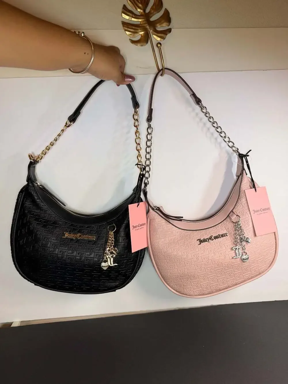 Juicy Couture Lucky Charms Hobo Shoulder Bag Liquorice Black